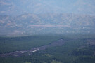 Town and Not-That-Old Lava Flow from Mount Etna, Sicily